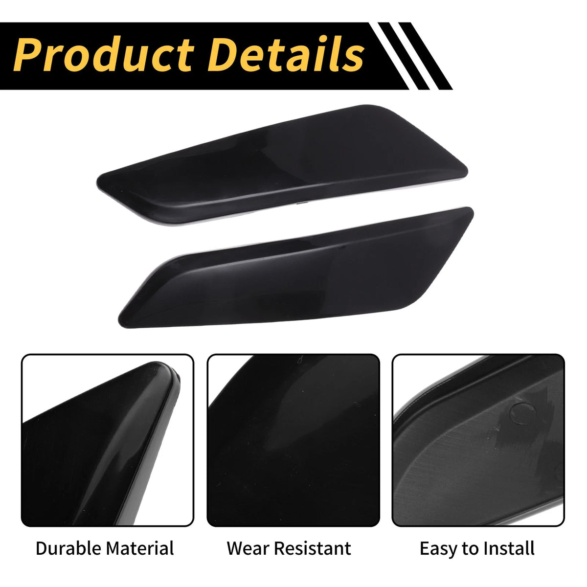 Hood Hinge Cover for BMW G30 5 Series (2017-2023) Black - 1 Pair