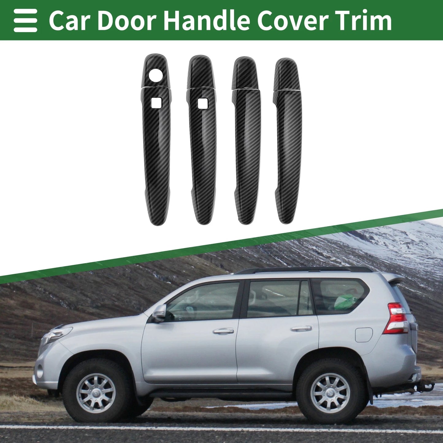Smart Car Door Handle Cover Trim for Toyota Highlander (2008–2013)