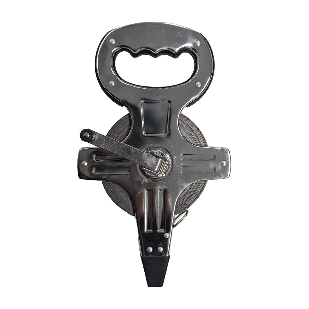 100m Stainless Steel Tape Measure Portable Retractable Ruler