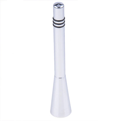 Chrome Universal 8CM Short Stubby Antenna for Car AM/FM Radio Mast & Screw