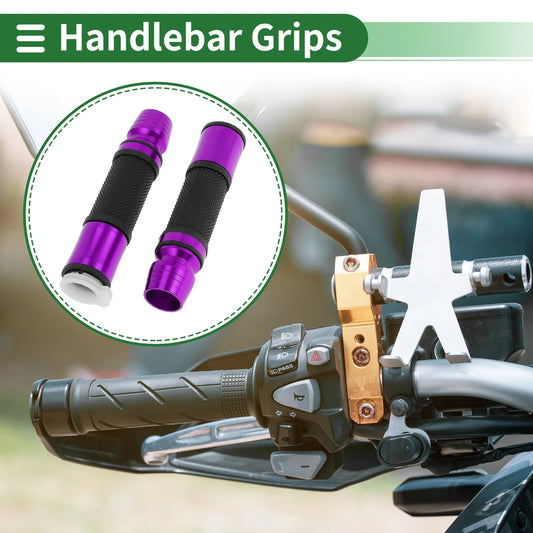7/8" 22mm Hand Grips Cover Purple for Motorcycle