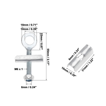 Chain Axle Adjuster Tensioner / 2 x 10mm Dia Hole / Universal Chain Axle Tensioner for Motorcycle