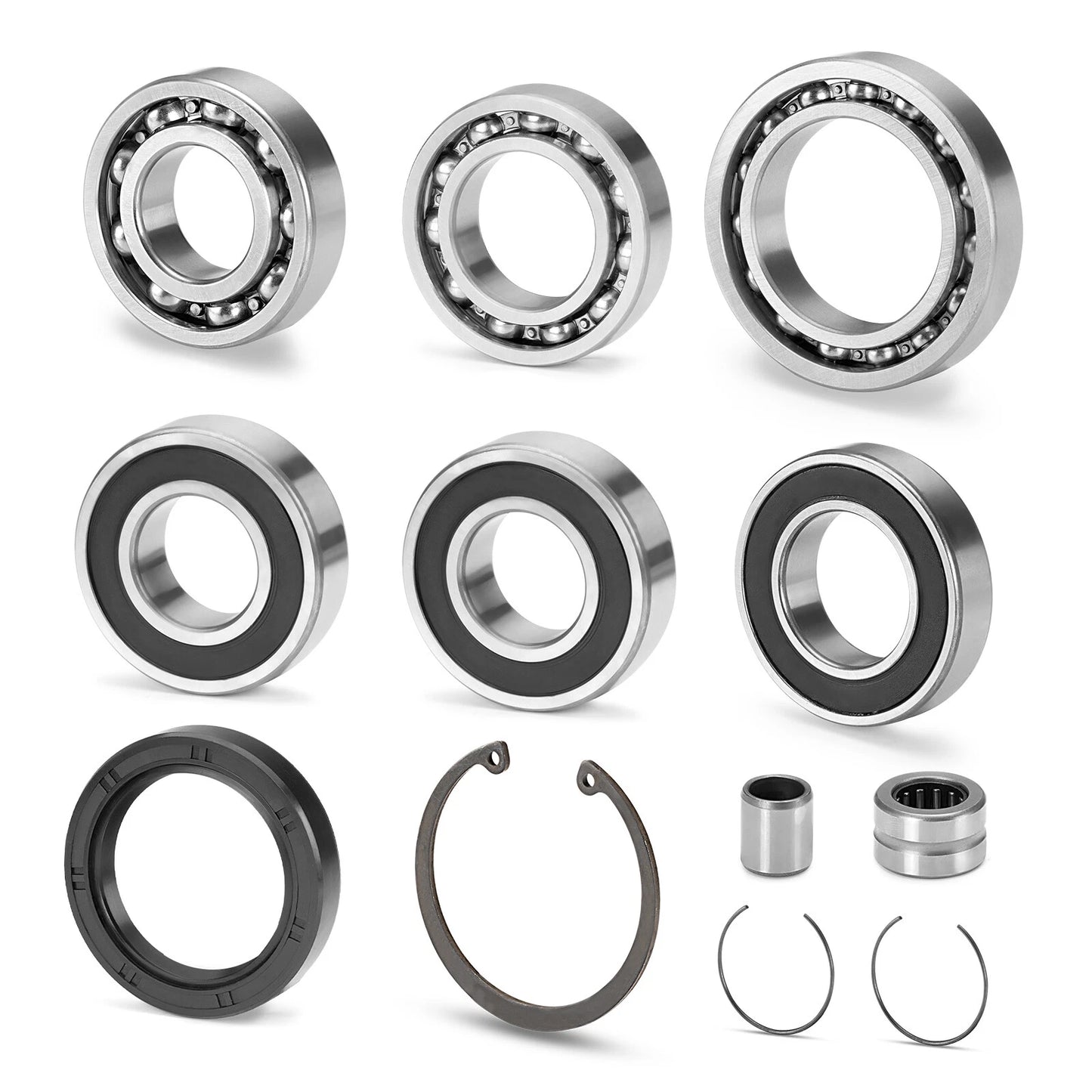 Rear Diff Bearing Seal Kit & Nut for Honda Rancher TRX350