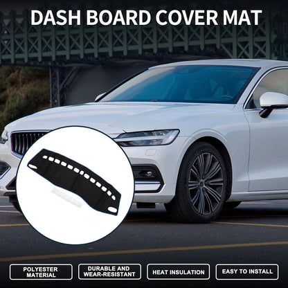 Dashboard Cover Mat for Volvo S60 2010-2018 Sun Protector Pad Black Blue