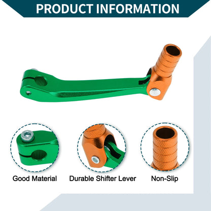 Folding Gear Shifter Lever for Honda CRF150F Green and Orange (2003–2017)