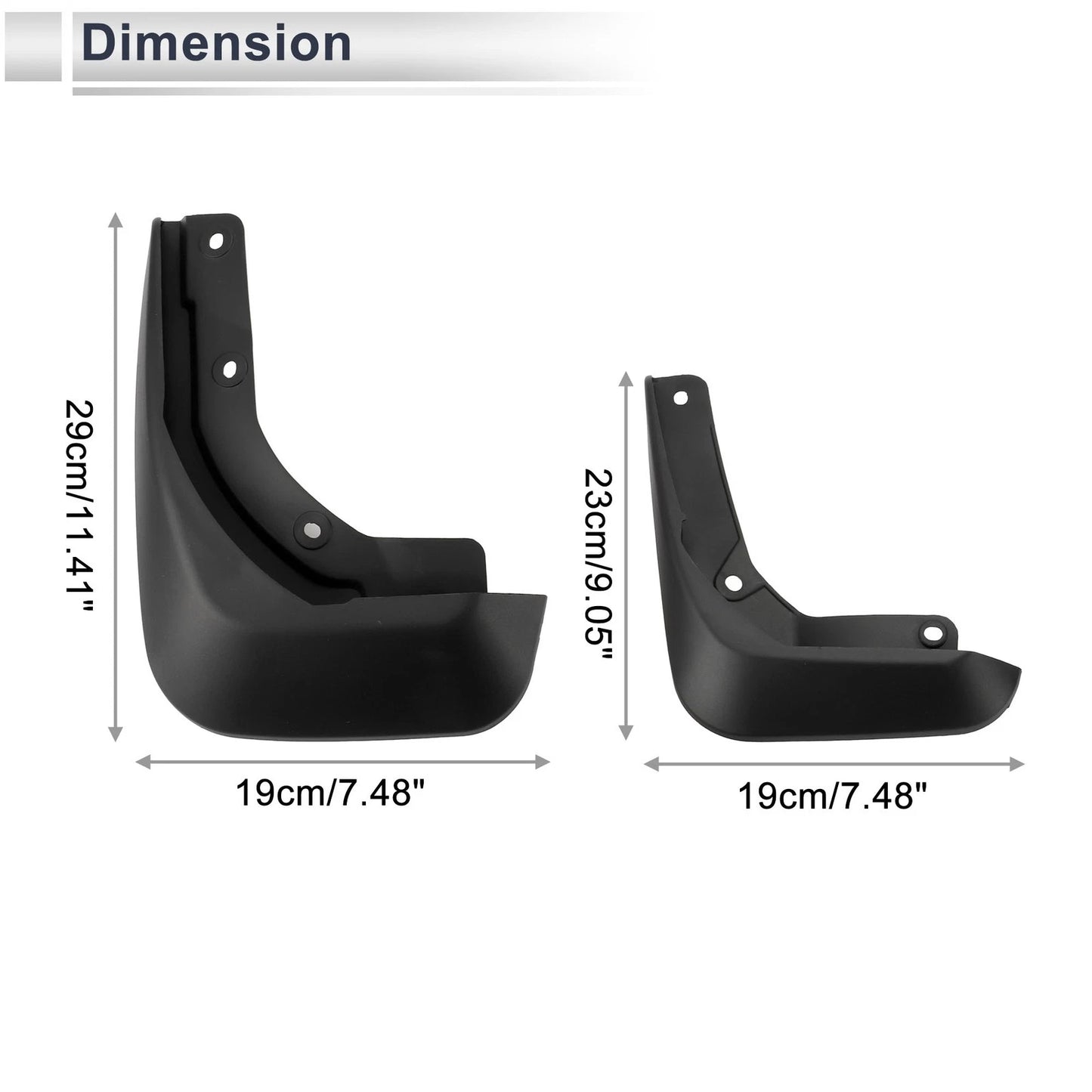 Mud Flaps Splash Guards 1 Set for Volvo S60 (2020-2023)