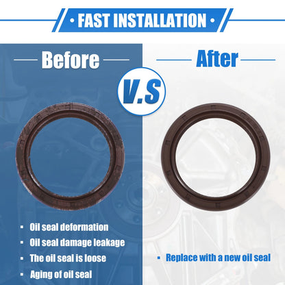2 x Engine Crankshaft Oil Seals for Toyota Tacoma, Lexus IS250 (2009-2019)