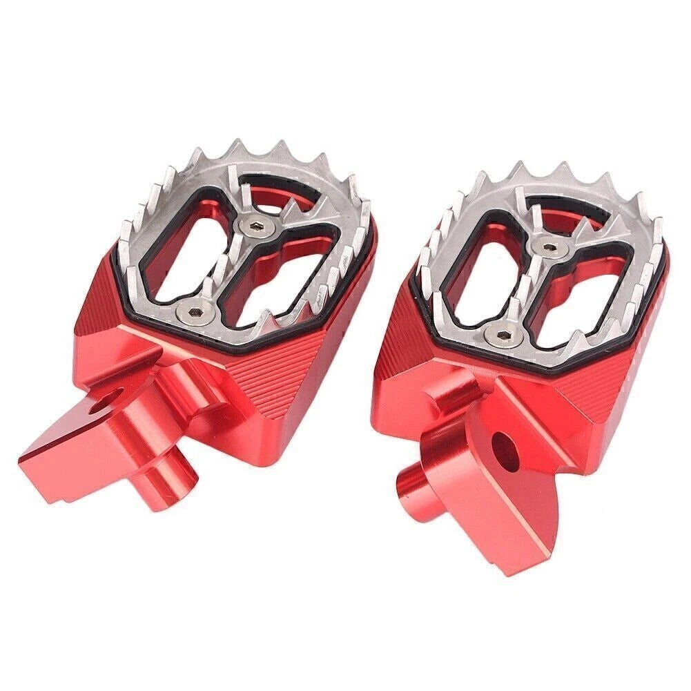 Red Shark Teeth Dirt Bike Foot Pegs for YAMAHA YZ85 YZ125 YZ250 YZ450F (1999-2015)