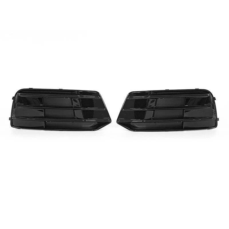 Gloss Black Front Bumper Fog Light Grille Lower Cover for Audi Q5 S-Line (2018-2020)