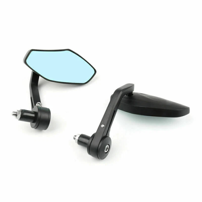 7/8" Aluminum Rearview Mirrors for Motorcycle Black (F2)
