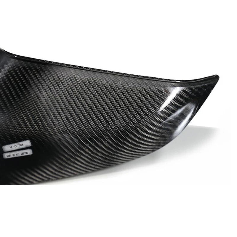 Carbon Fiber Add-on Side Mirror Cover Caps Trim For Tesla Model S 2023-2024
