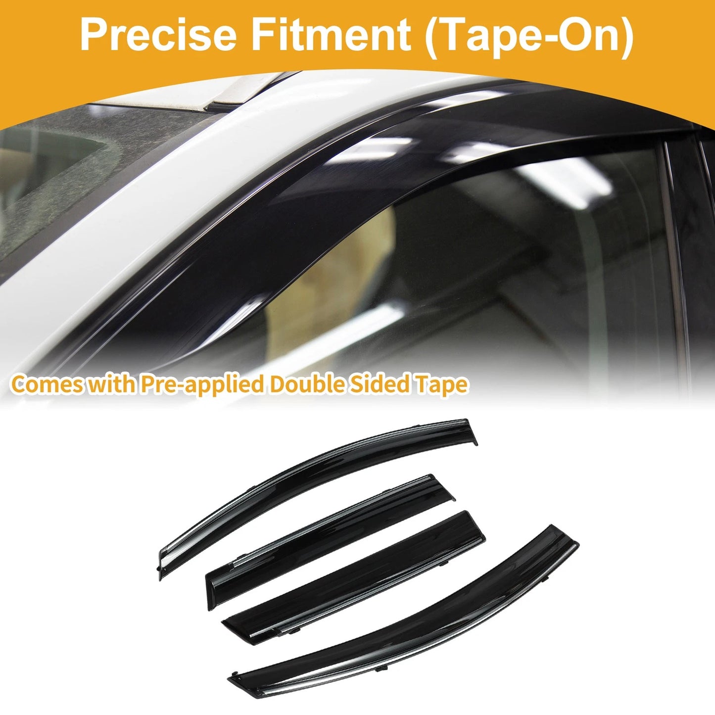 Window Deflectors for Nissan Murano 2009-2014 Side Vent Visor Black 1 Set
