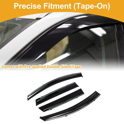 Window Deflectors for Nissan Murano 2009-2014 Side Vent Visor Black 1 Set