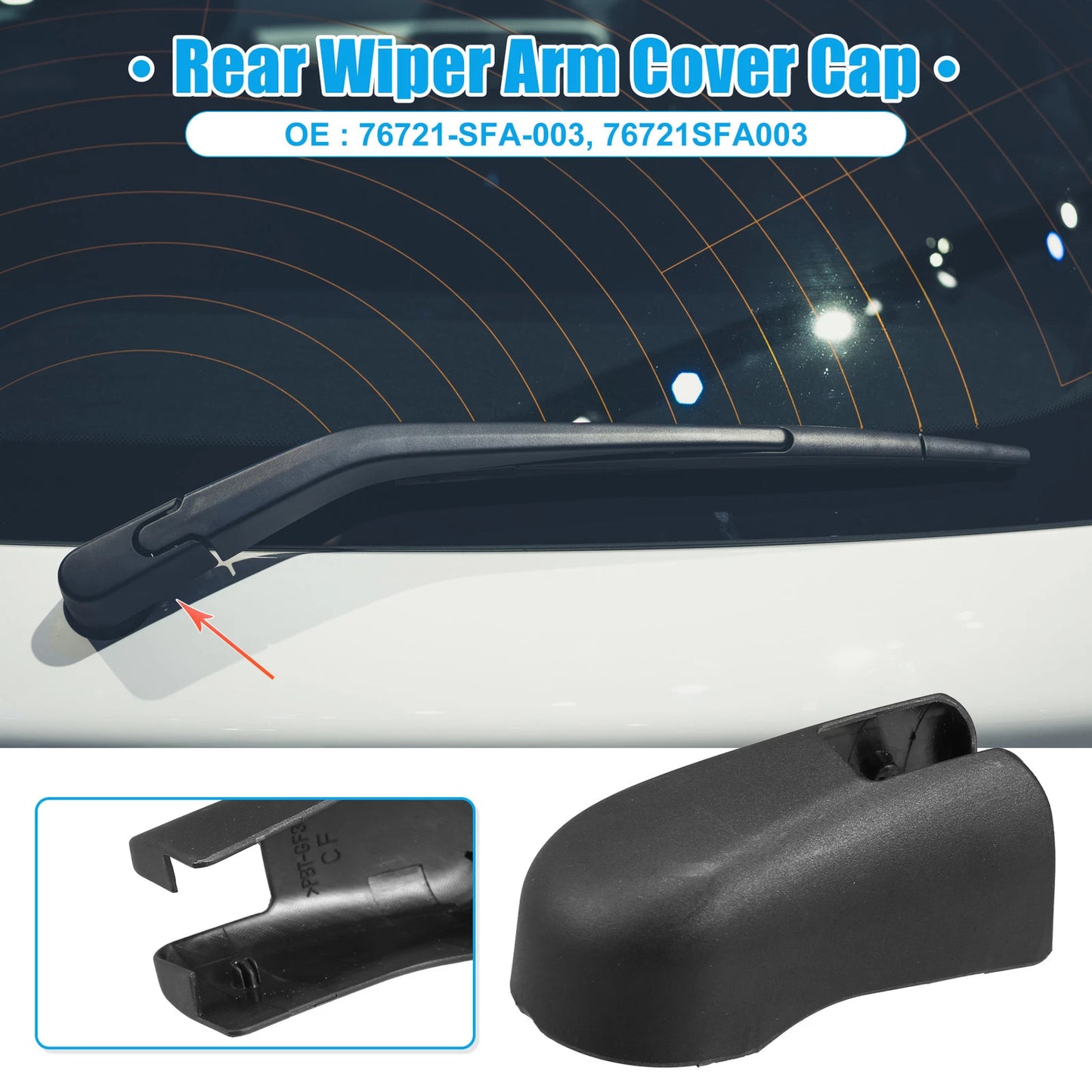 Rear Windshield Wiper Arm Nut Cap for Honda Fit (2009-2013)