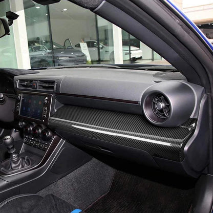 Carbon Fiber Co-pilot Dashboard Panel Cover Trim for Subaru BRZ 2022-2023