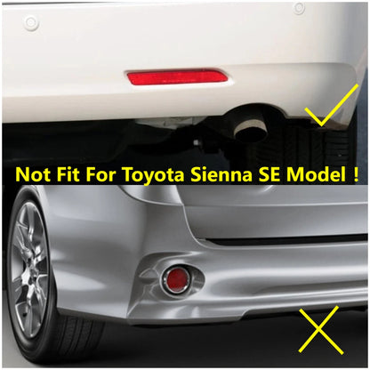 Rear Fog Light Lamp Frame Cover Trim for Toyota Sienna (2011-2020) 2 x ABS Chrome