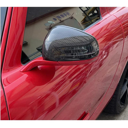 Real Carbon Fiber Add-on Side Mirror Caps Trim for Benz R172 SLK SLC SL AMG GT
