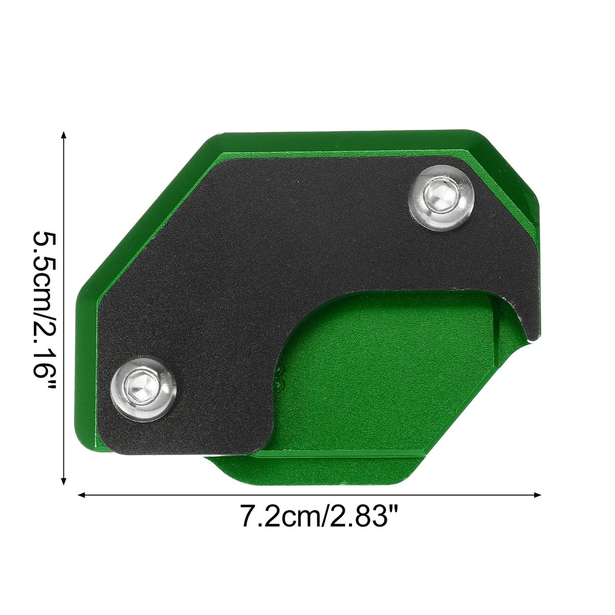 Aluminum Alloy Motorcycle Kickstand Pad for Honda - Black Green