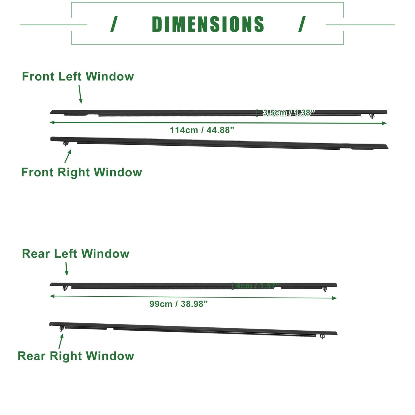 Weatherstrip Window Trim Seal Belt for Honda Civic