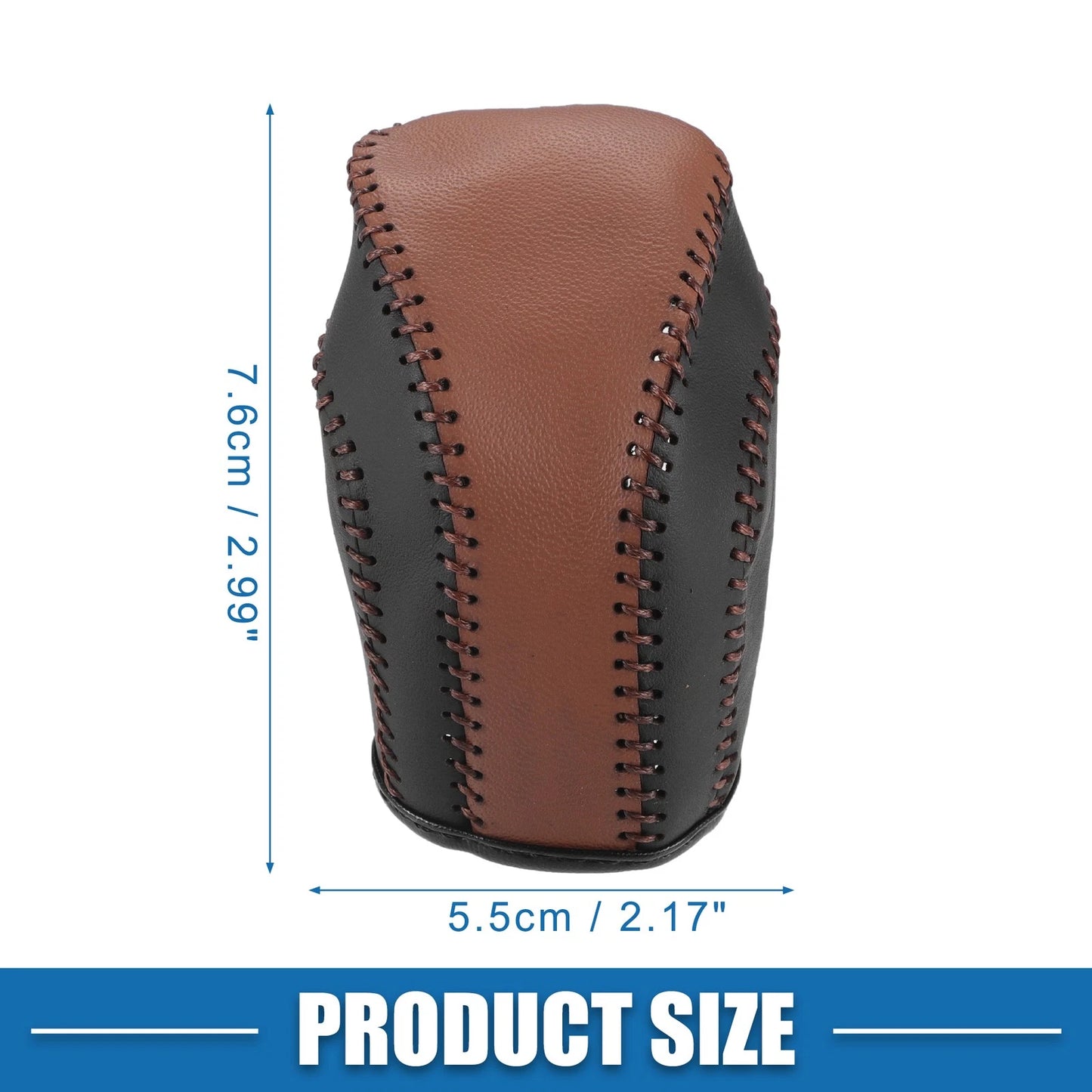 Gear Shifting Knob Cover for Toyota Camry 2018-2023 Black Brown Stitch