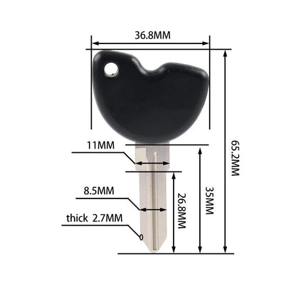 Uncut Blade Blank Key for Vespa Piaggio 3VTE Fly 125 200 250 300 GTV LXV150 (2006-2023)