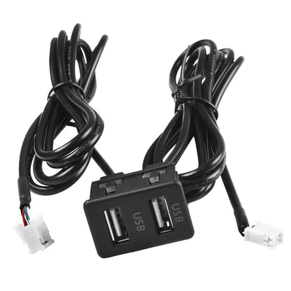 4.6 Pin to Dual USB Port Extension Cable Adapter for Car Multimedia Head Unit