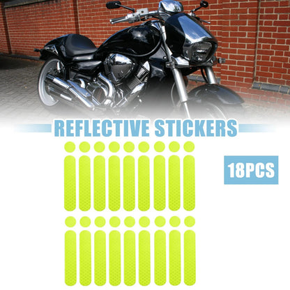 18pcs / Reflective Safety Stickers PET for Helmet for Bicycle Motorcycle