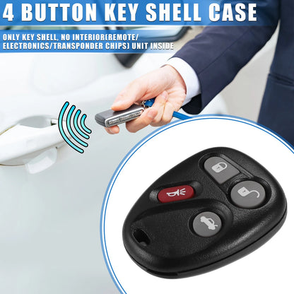 4 Button Keyless Entry Remote Key Cover for Buick Enclave with Blade(2008–2024)