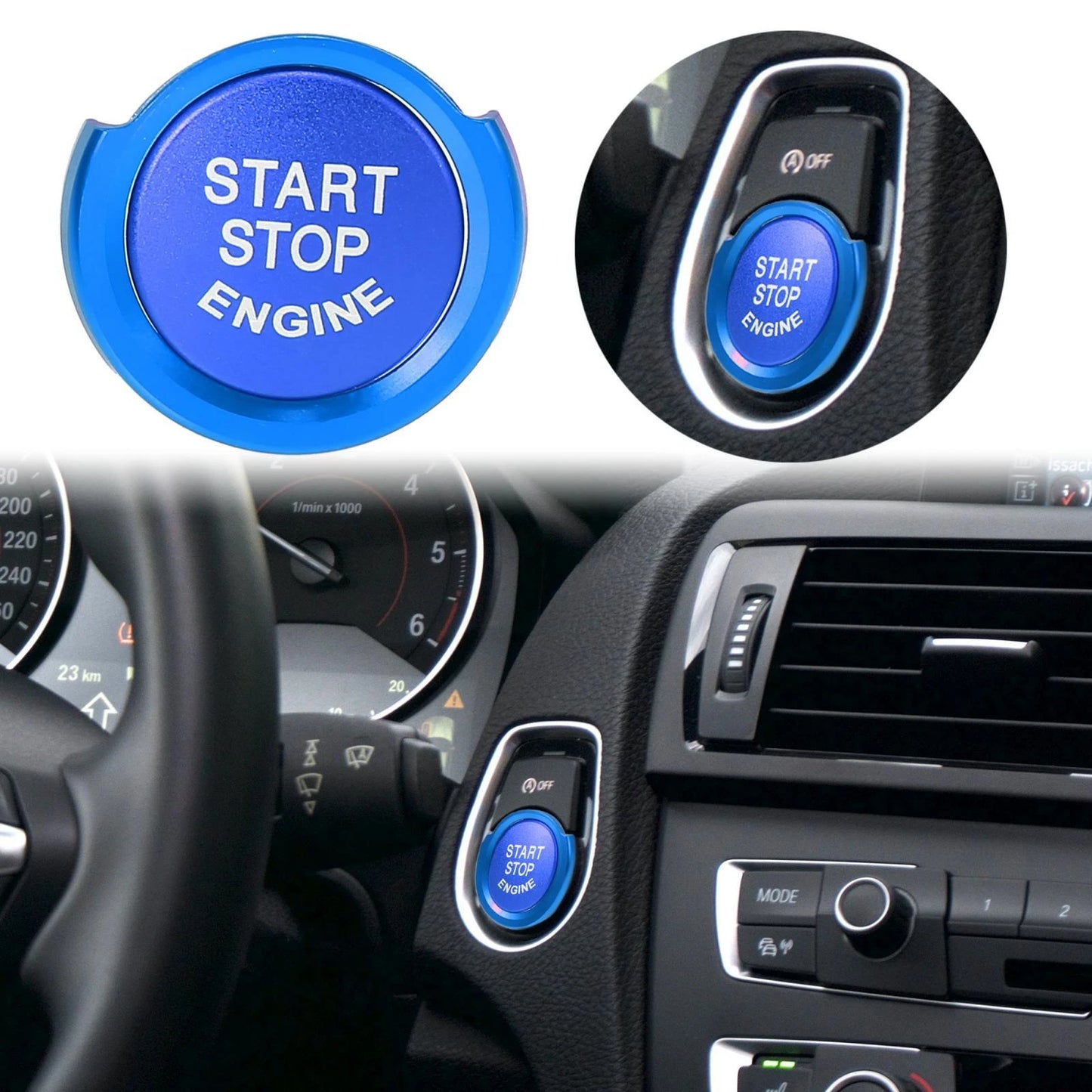 Engine Start Stop Button Cap Ring for BMW 1 2 3 4 Series X1 X2 (2011-2023)