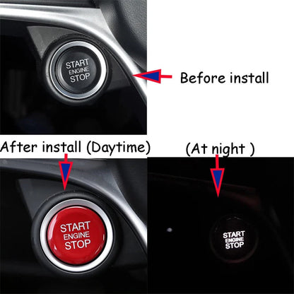 Red Engine Start Stop Switch Button Trim for Alfa Romeo Giulia Stelvio