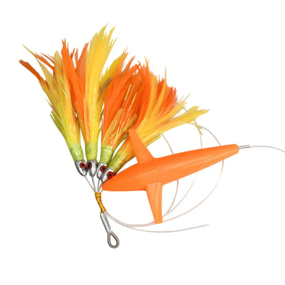 Steel Hook Tuna Lure Feather Trolling Skirt for Boat Big Game Fishing