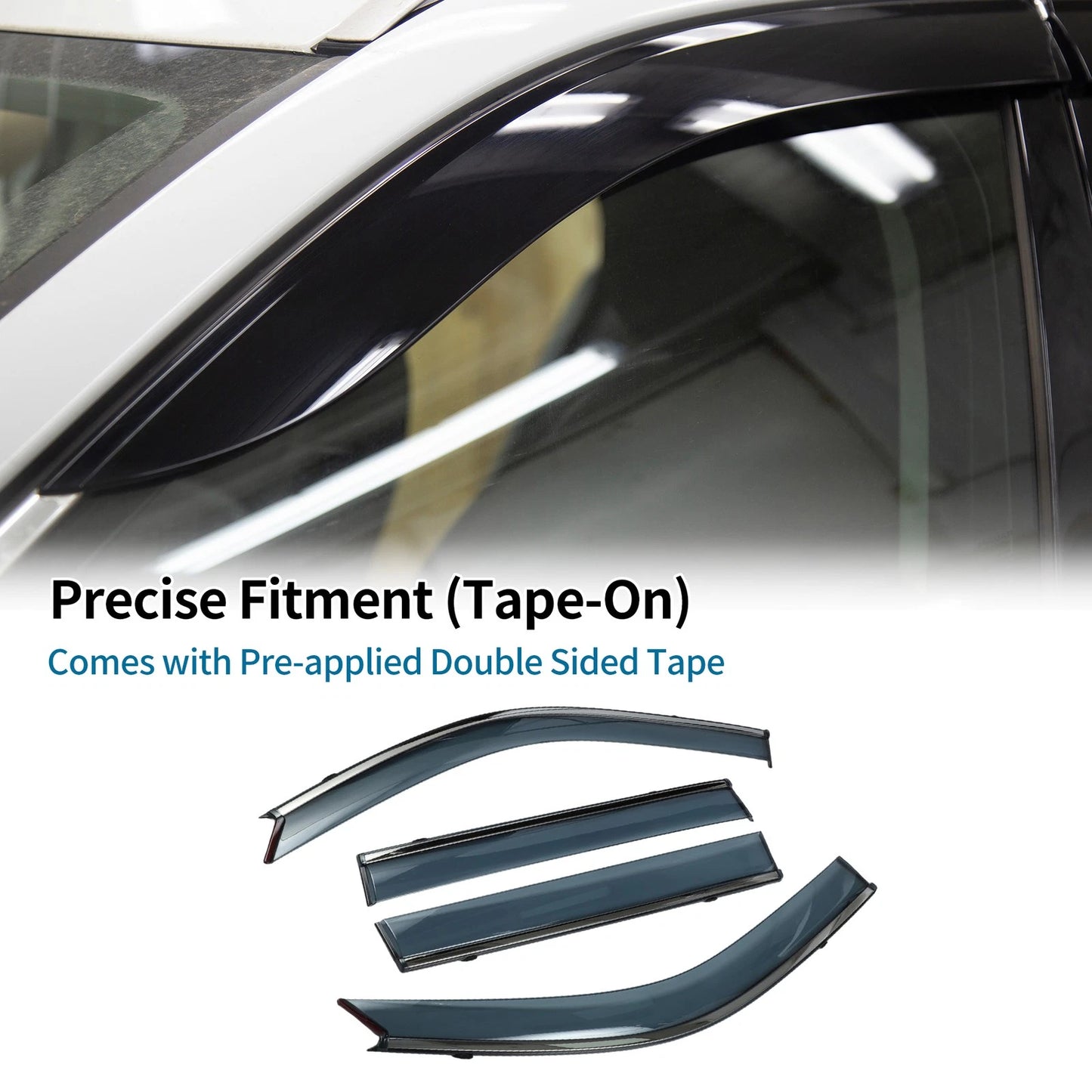 2 x Window Deflectors for Toyota Land Cruiser Prado J120 (2002–2009)