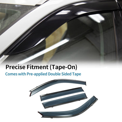 2 x Window Deflectors for Toyota Land Cruiser Prado J120 (2002–2009)
