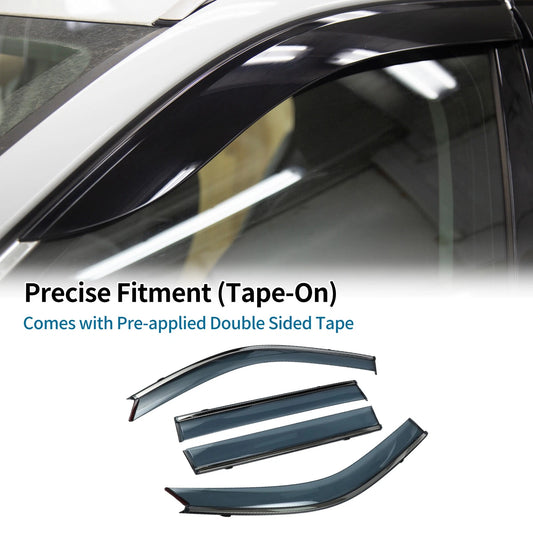 2 x Window Deflectors for Toyota Land Cruiser Prado J120 (2002–2009)