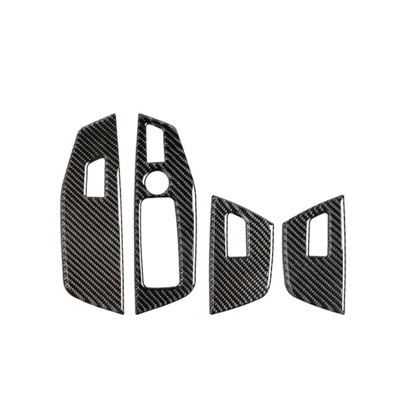 Carbon Fiber Door Window Switch Buttons Cover Trim Fit For BMW X3 X4 2018-2021
