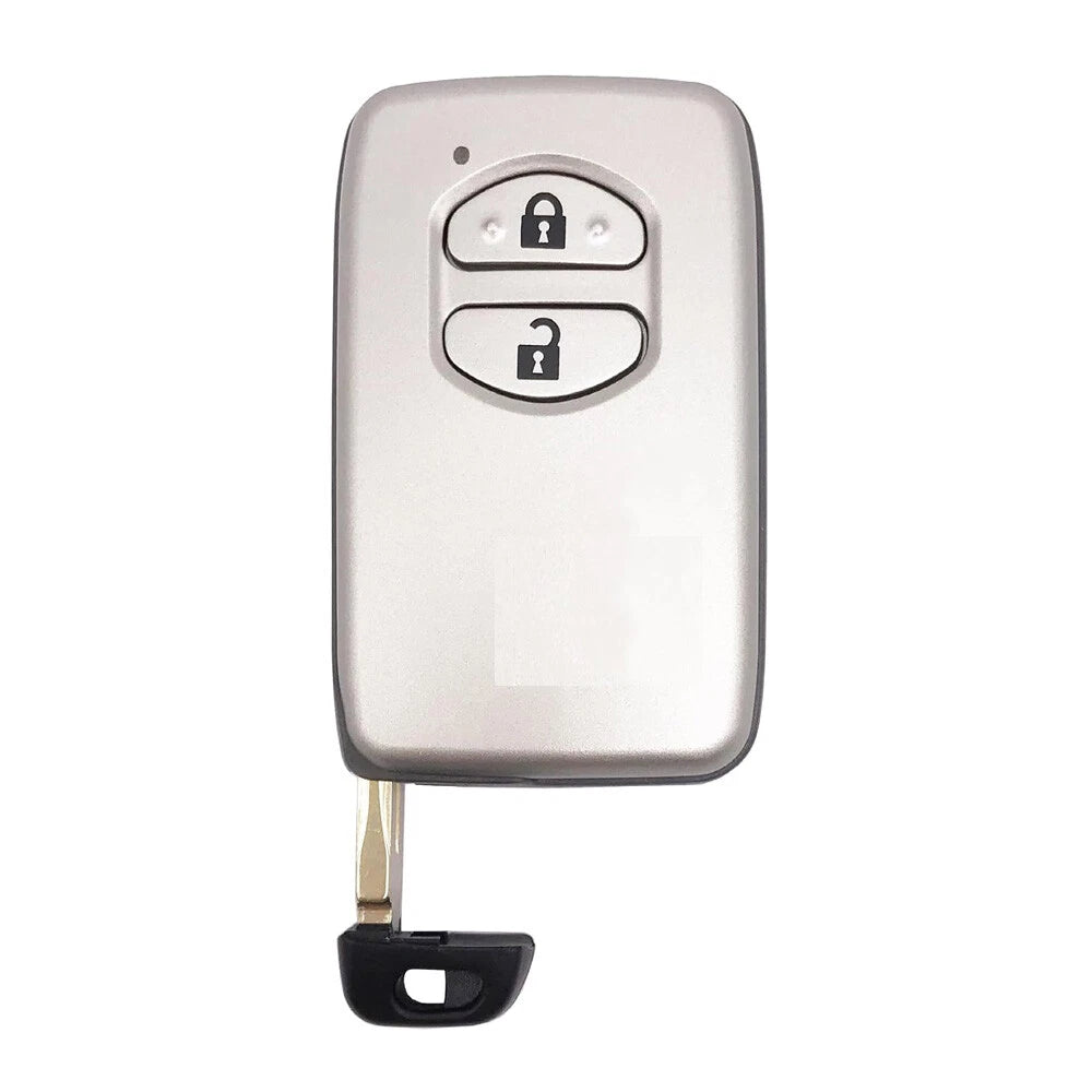 Smart Ignition Key Housing 2 Buttons Silver for Toyota RAV4 Highlander Corolla (2001-2023)