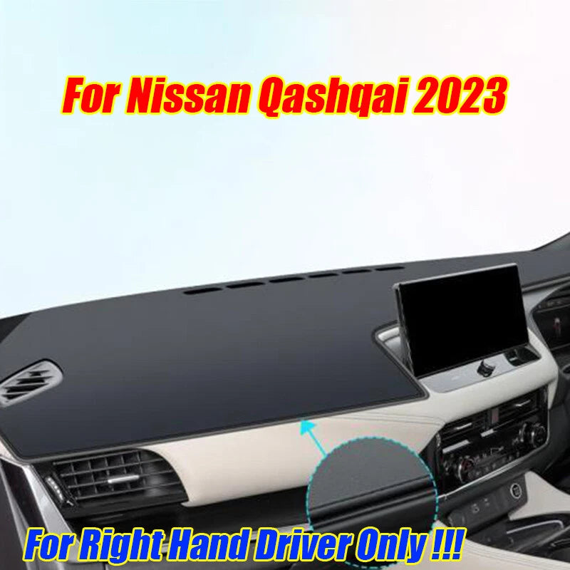 RHD Leather Dashboard Cover Pad Mat for Nissan Qashqai (2023)