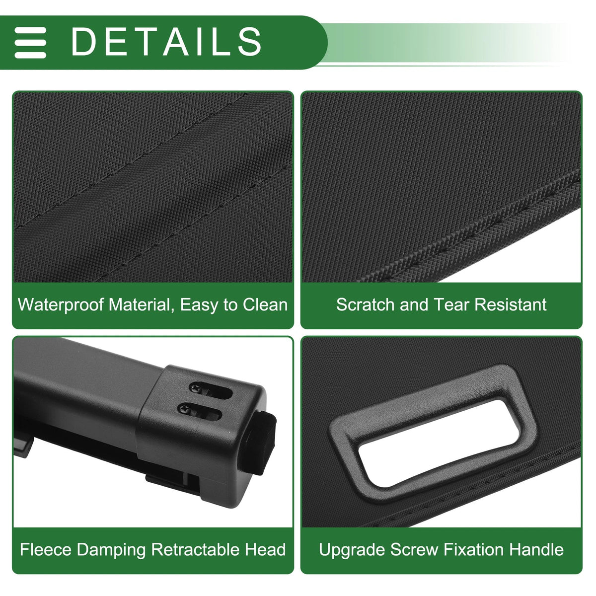 Car Trunk Retractable Cargo Cover for CHEVROLET Orlando Black (2018-2023)