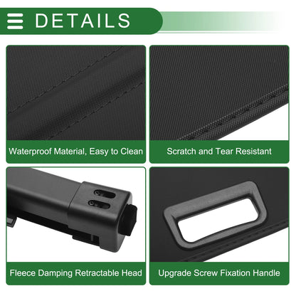 Car Trunk Retractable Cargo Cover for CHEVROLET Orlando Black (2018-2023)