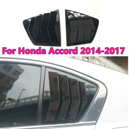Glossy Black Side Window Louver Shutter Cover Trim for Honda Accord (2014–2017)