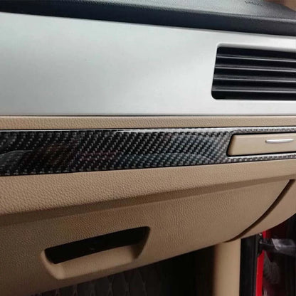 LHD Carbon Fiber Dashboard Passenger Strip Trim fit For BMW 3 Series E90 E92 E93