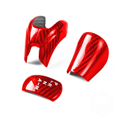 Gear Shift Knob Cover for Nissan GTR R35 (2008-2016) Red Carbon Fiber