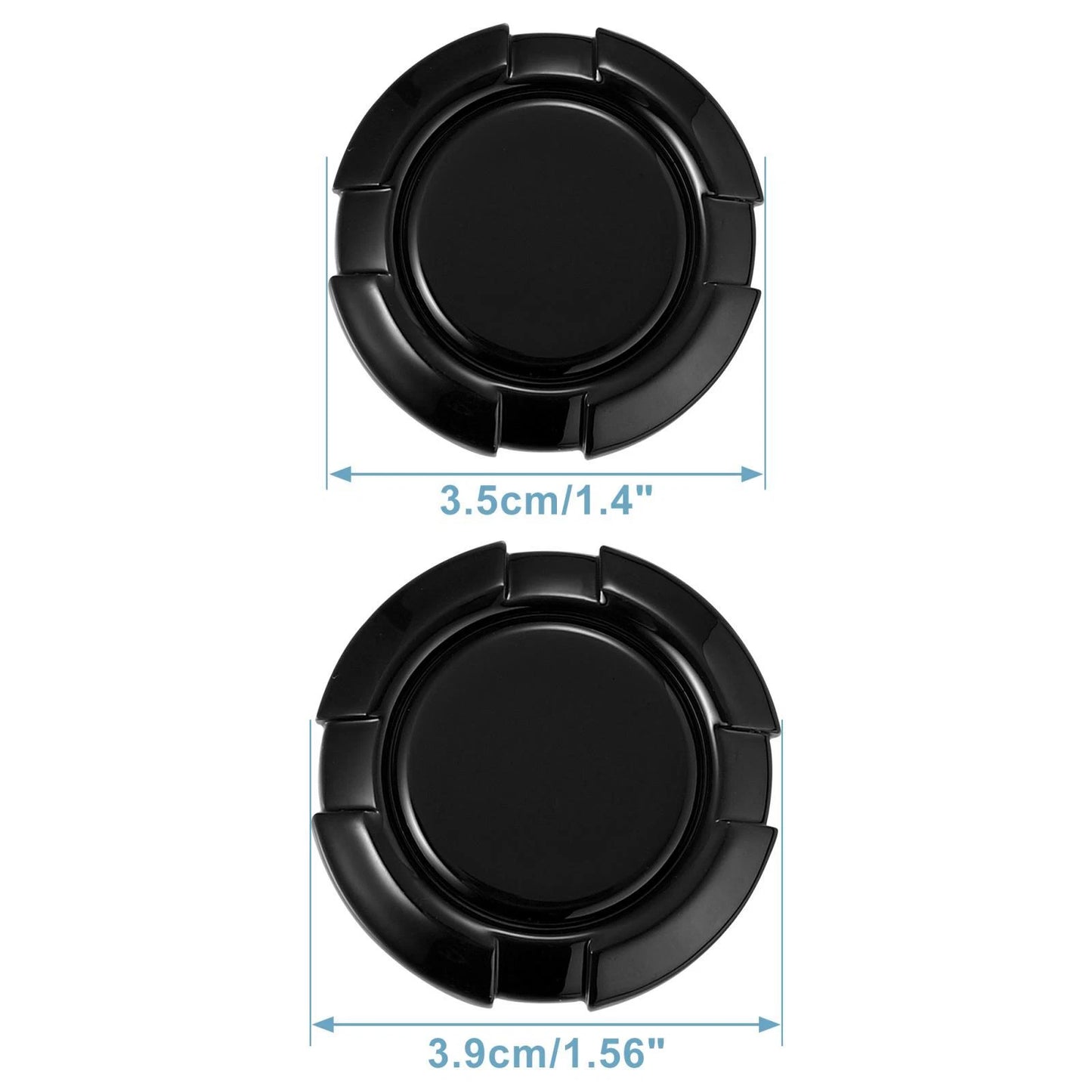 Car Door Key Jack Cover for Jeep Wrangler JL JLU (2018-2022) - Glossy Black 3 x