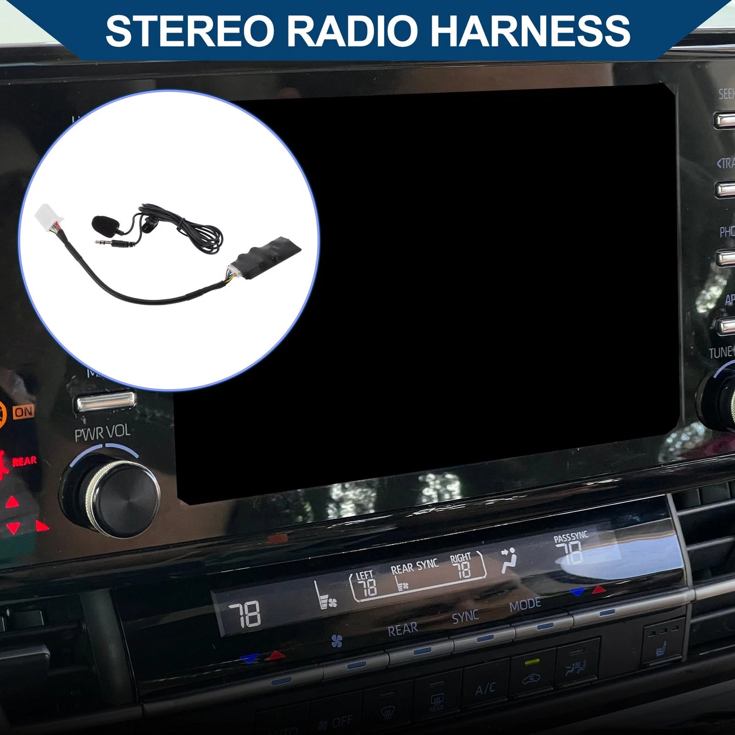 Stereo Radio Harness for Lexus, Toyota, SCION w/ Microphone Handsfree