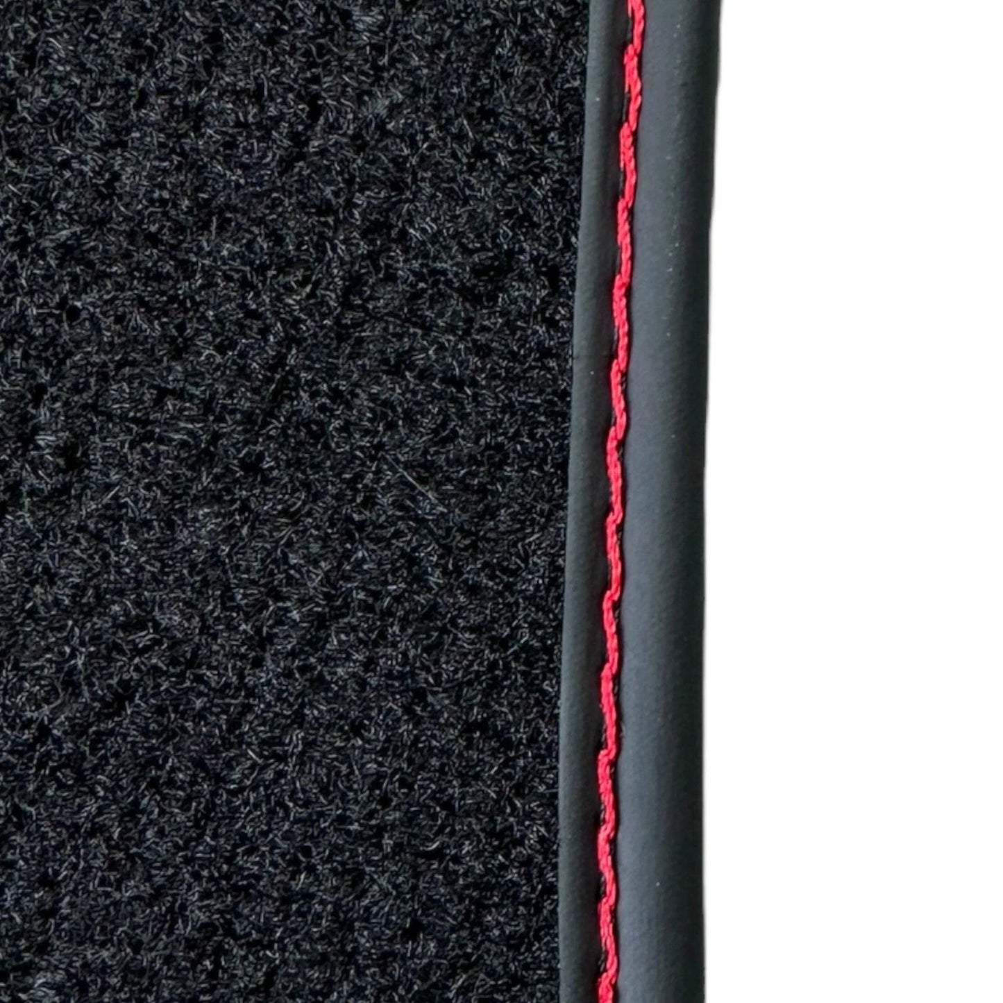 Black Floor Mats for Ferrari Roma (2021-2024) - AutoWin Brand with Red Alcantara