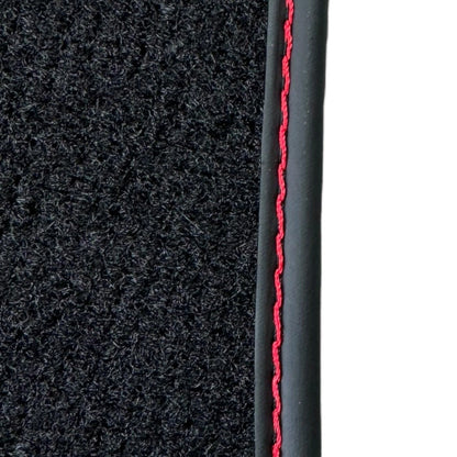 Black Floor Mats for Ferrari Roma (2021-2024) - AutoWin Brand with Red Alcantara