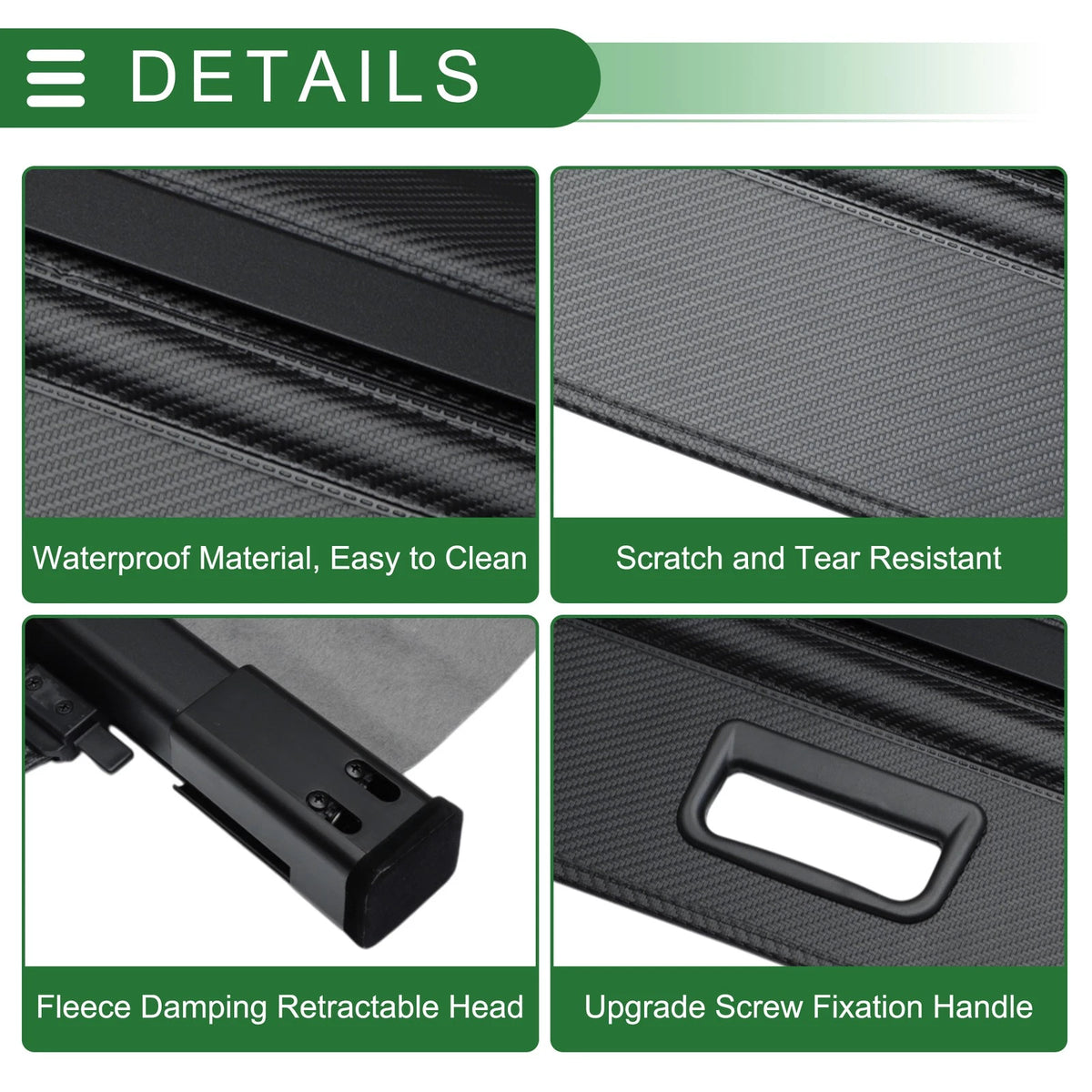 Retractable Cargo Cover for Toyota Verso (2009-2018) Aluminum Alloy