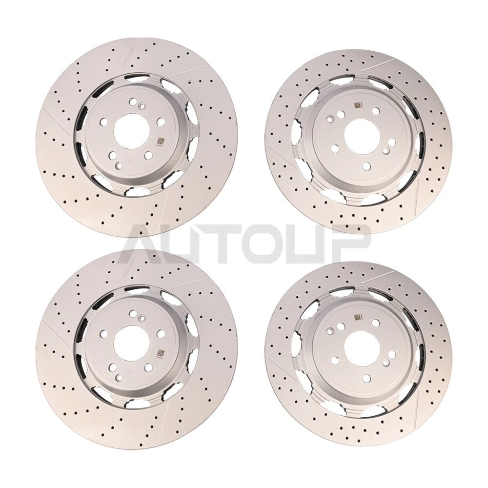 4Pcs Front-Rear Brake Rotors for Mercedes W222 S63 AMG S65 AMG (2014–2020)