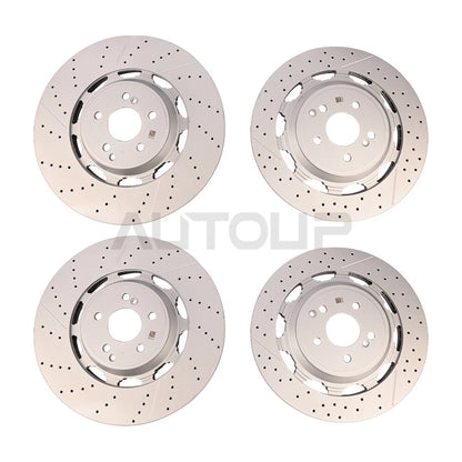 4Pcs Front-Rear Brake Rotors for Mercedes W222 S63 AMG S65 AMG (2014–2020)