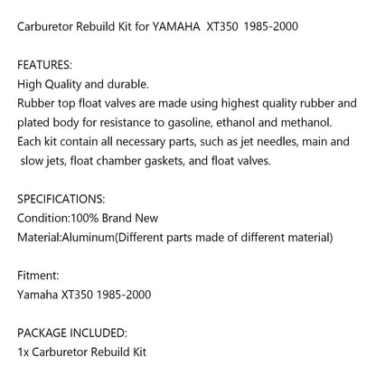 Carburetor Rebuild Kit for Yamaha XT350 (1985-2000)